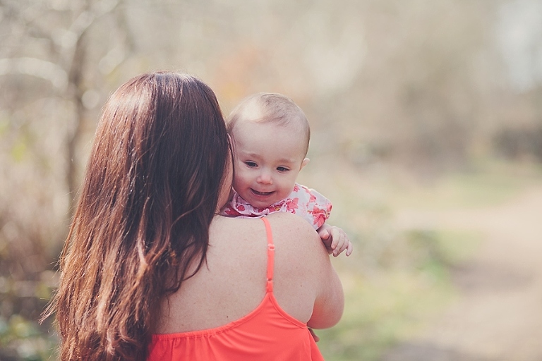Woodland nursery shoot in South West London, lifestyle photography, mother and daughter photos